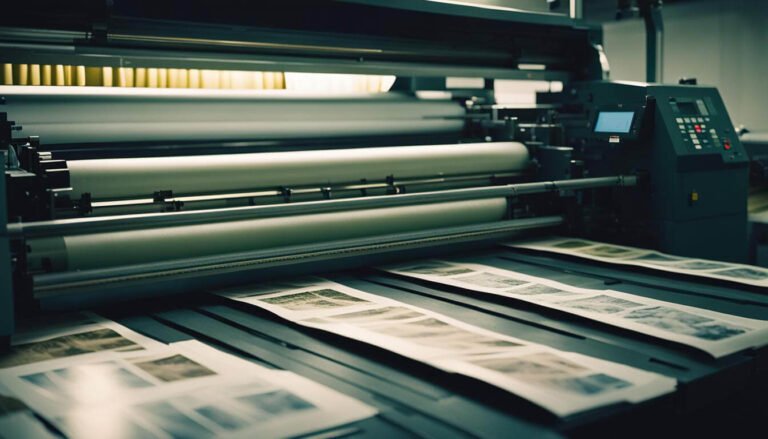 Image of Journals being printed in a printing machine printing papers by Anna Gioran via NightCafe